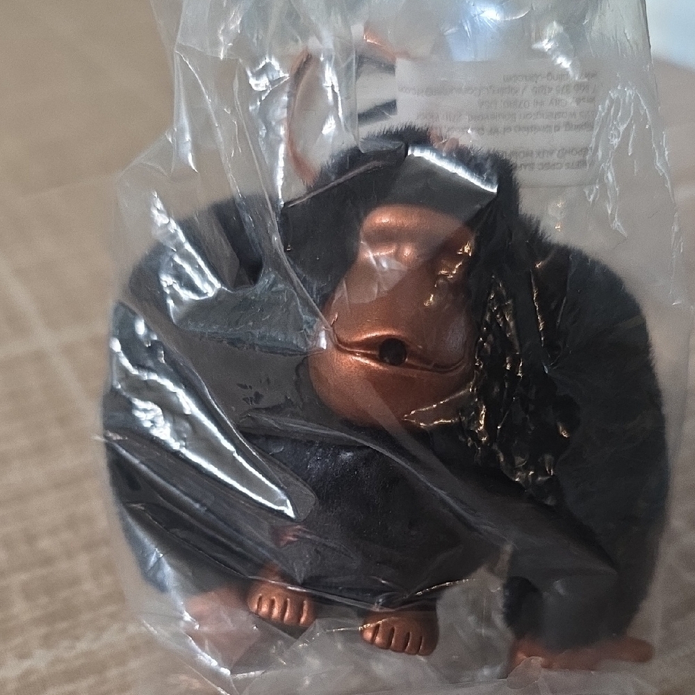 Kipling Black and Rose Gold Gorilla Monkey  Keychain OTIS